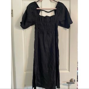 Black Midi Dress with slits